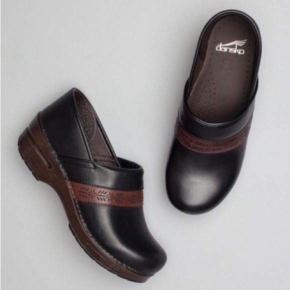 Dansko Penny Full Grain Women's 41 / 10.5 M Clogs Black Brown Professional Nurse - Picture 1 of 8